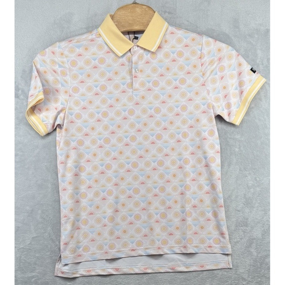 Waggle Sunburst Performance Golf Polo Shirt Men's Size Medium M NWT